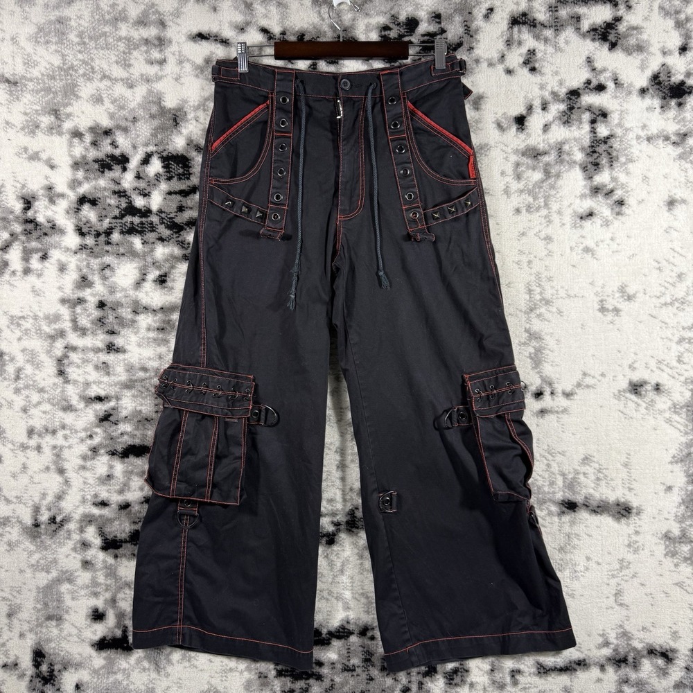 Tripp NYC Pants Womens Medium Goth Rave Chains Straps Rave Cyberpunk‎